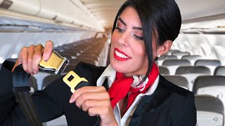 ASMR ✈️ VOLO in PRIMA CLASSE • HOSTESS ROLEPLAY [upl. by Anujra]