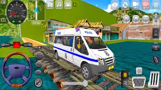 Minibus Simulator Vietnam  Ford Transit Police Mini Van Drive  Realistic Car Game Android Gameplay [upl. by Palecek]