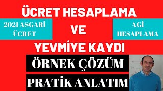 Asgari Ücret Hesaplama ve Yevmiye Kayıtları [upl. by Rebane498]