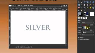 Cool Silver  Metallic text effect  GIMP tutorial [upl. by Colwin828]