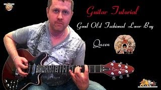 Good OldFashioned Lover Boy  Queen  acoustic guitar tutorial [upl. by Seif]