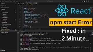 npm start not working  How to fix npm error in React  How to fix npm start problem ENOENT Error [upl. by Glenine]