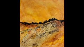 Abstract Desert Landscape lesson  watercolorsjeanlurssencom [upl. by Yedoc]