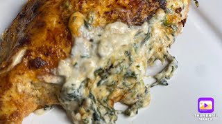 stuffedchickenbreast THE BEST STUFFED CHICKEN BREAST SPINACH AND CHEESE STUFFED CHICKEN [upl. by Eachelle]