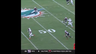 Jaylen Waddle catches for a 29yard Gain vs New England Patriots [upl. by Trutko820]