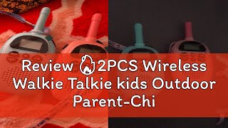 Review 🔥2PCS Wireless Walkie Talkie kids Outdoor ParentChild Interactive toys walkietalkie Wirel [upl. by Okeim]