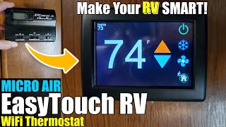 tw RV ADVENTURES  Episode 16  SMART WiFi RV Thermostat by MICRO AIR  EasyTouch RV [upl. by Koah]