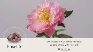 Roselite Crystal Meditation  15 Affirmations [upl. by Doughty243]