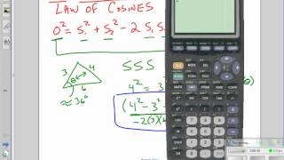 PreCalculus Law of Cosines SSS and TI Programming [upl. by Notyrb]