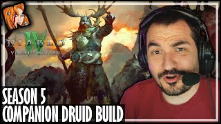 KRIPP’S COMPANION DRUID BUILD GUIDE Season 5  Diablo 4 [upl. by Ynohtnaeoj49]