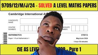 Solved  970912MJ24  Paper 12 May June 2024 CIE A Level Maths 9709 [upl. by Otter722]