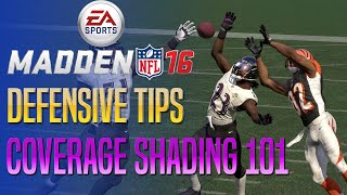 Madden 16 Defensive Tips  Coverage Shading 101 [upl. by Clauddetta]