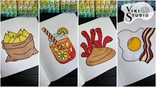 Satisfying and relaxing Coloring book with ASMR markers [upl. by Htinnek]