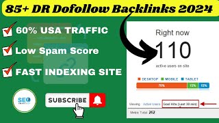 85 DR Dofollow Backlinks 2024  USA Traffic Website [upl. by Ephram236]