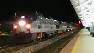 Amtrak P40s 830 835 amp 832 leads P053 Auto Train to Sanford Florida in Fayetteville NC [upl. by Puto392]