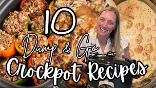 10 DUMP amp GO CROCKPOT DINNERS  The Easiest Crockpot Recipes [upl. by Rodoeht]