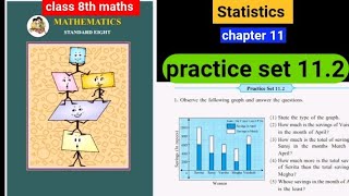 practice set 112  class 8th maths  statistics  सरावसंच 112  इयत्ता 8 वी गणित धडा 11 सांख्यिकी [upl. by Lakim]