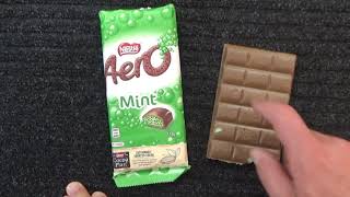 ASMR  Aero Mint Chocolate Bar Australian Accent Discussing in a Quiet Whisper amp Crinkles amp Eating [upl. by Alaet]