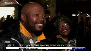 Rugby  Boks fans celebrate another victory over England [upl. by Odrautse940]