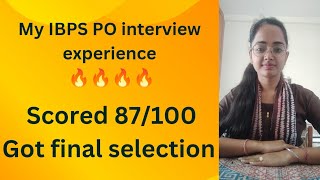 My IBPS PO interview experience Scored 87100🔥🔥ibpspo banking [upl. by Introk]