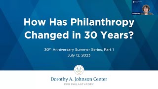 How Has Philanthropy Changed in 30 Years [upl. by Octavus650]