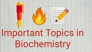 Important Topics in Biochemistry MBBS first year mbbsfirstyear viralvideo trending [upl. by Maunsell]