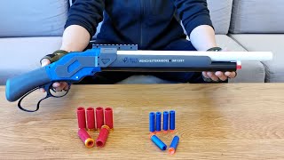 Winchester M1887 Shell Ejecting Nerf Blaster Review 2022  Realistic Soft Bullet Toy Gun [upl. by Brittne]