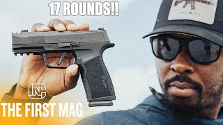 P365 XMACRO  How Did Sig Sauer Get 17 Rounds In This Carry Gun First Mag Review [upl. by Nemra]