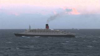 QE2s final transatlantic crossing early evening [upl. by Herminia]