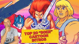 Top 20 quot80erquot Cartoon Intros and Titelsongs [upl. by Dray]