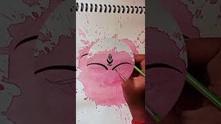 Spill Art Maa Durga Drawing 😍❤️❤️🙏shortsspillartdrawingartmaadurga [upl. by Yekciv]