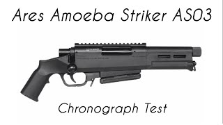 Ares Amoeba Striker AS03 Chronograph Test 012g bb  090g steel bb 2024 [upl. by Pelag]