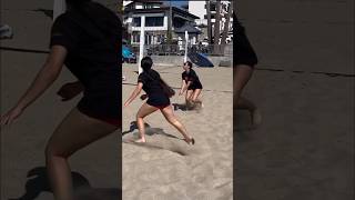 Beach Rally  🏐 Climbed the Net siennarivera libero bavc shorts volleyball [upl. by Daniala]