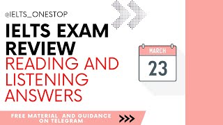 23 March ielts reading answers 2024 23 March ielts listening answers 2024 ielts exam review [upl. by Oruhtra]