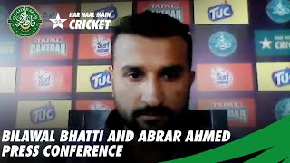 Bilawal Bhatti And Abrar Ahmed Press Conference  QeA Trophy 202021  PCB [upl. by Kirchner]