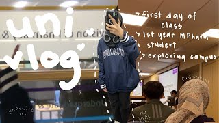 uni vlog  first day of class studying mpharm in the uk visiting shops on campus [upl. by Curzon]