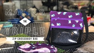 Making The Triple Zip Crossbody bag by Sew Da Kine  Jessica Cruzan [upl. by Dnomed]