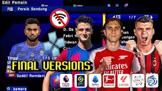 EFOOTBALL™ 24 PPSSPP VERSI FINAL UPDATE FULL TRANSFER REAL FACE GRAPICH HD [upl. by Etnuahc]