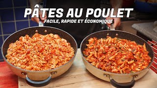 PÂTES AU POULET des recettes faciles rapides et économiques [upl. by Laforge]