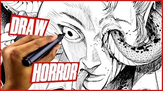 HOW TO DRAW HORROR Junji Ito Study [upl. by Ientirb391]