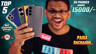 TOP 5 Best 5G Phones Under 15000 in Flipkart amp Amazon Sale l Best SmartPhones Under 15000 [upl. by Norrahc]