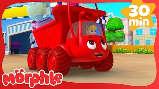 Big Red Truck  Morphle  Cars Trucks amp Vehicles Cartoon  Moonbug Kids [upl. by Nnagem]