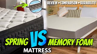 Spring Mattress vs Memory Foam Mattress Which Is Best Comparision  Review  Uses  Choice Point [upl. by Zorina]