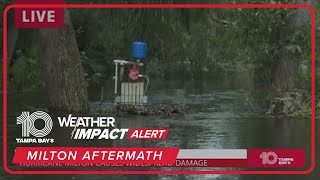 Anclote River in New Port Richey flooded following Hurricane Milton [upl. by Sandell]