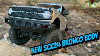 Axial Scx24 with NEW Gray Ford Bronco Body Ultra Realistic [upl. by Nezam]