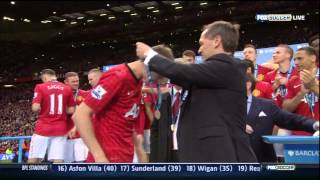 Manchester United 2013 Barclays Premier League trophy presentation [upl. by Jeuz]