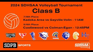 2024 SDHSAA Volleyball Championships Class B 78th Place  56th Place  SDPB Sports [upl. by Bobina]