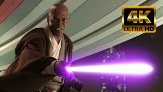 Star Wars Revenge of the Sith 2005  Mace Windu vs Palpatine  4k [upl. by Hurst56]