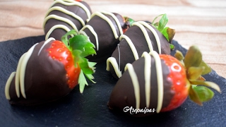 Receta de Fresas con Chocolate [upl. by Nosyt]