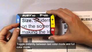 RUBY HD Handheld Video Magnifier [upl. by Eimmak]